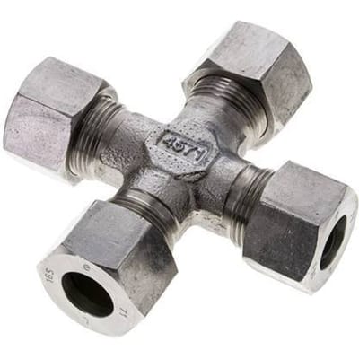 16S RVS Kruissok Snijring 400 Bar DIN 2353 - FL4X-C-S-16-S
