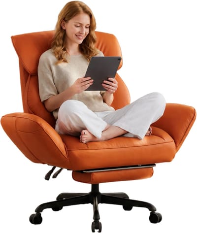 Dowinx gamestoel - Gamestoelen - Verstelbare Gamingstoel - Ergonomische Bureaustoel - Grote Bureaustoel - Game stoel massage - Bureaustoel pocketvering - Game bureaustoel - chair - PU - Oranje