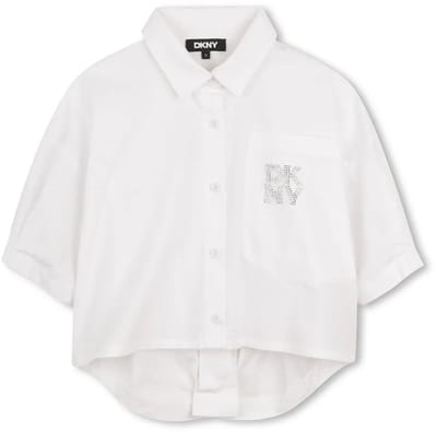 Dkny D62567 Overhemd Met Lange Mouwen Wit 4 Years Meisje