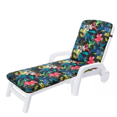 Hobbygarden - Ligbed Tuinkussen Amelia 3D Bloemen - Waterafstotend 185x60cm