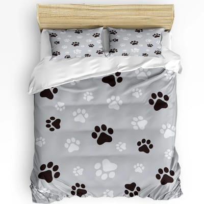 Dierlijk Roze Hond Schattige Poedel Dekbedovertrek Bed Beddengoed Set Dubbel Hometextiel Dekbedovertrek Kussenslopen Slaapkamer Beddengoed Set Zonder Laken EU single(135x200cm)