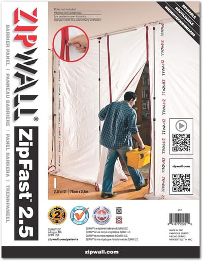 Zipwall ZF2 herbruikbare antistofbarrièrepanelen 76 x 360 cm