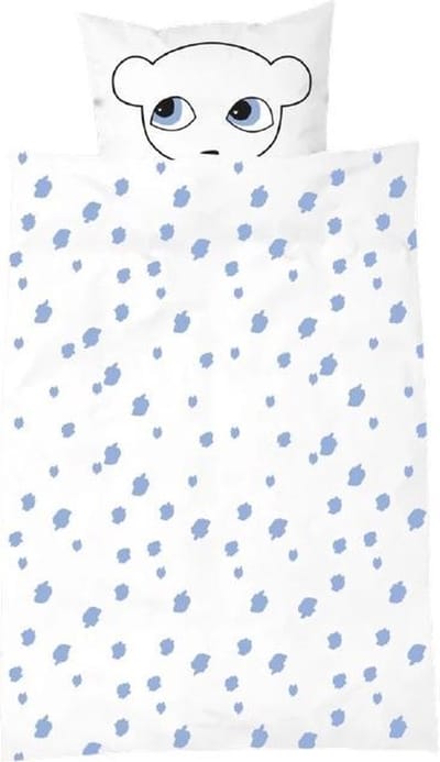 Luckyboysunday Dekbedovertrek Muis 200 X 140 Cm Wit/blauw