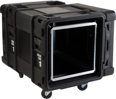 SKB - rSeries - 10U Shock Rack - Zwart - 30-inch diep - met Wielen