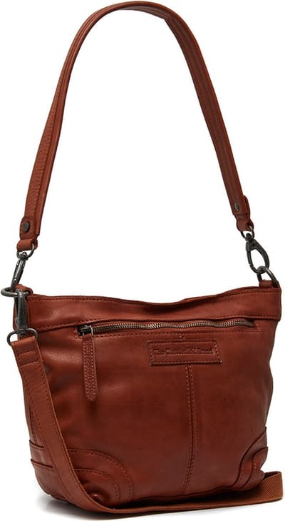 The Chesterfield Brand Leren Schoudertas Lucy Small Hobo Bag Cognac Bruine