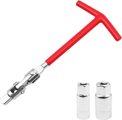 Bougie Sleutel Set - Universele Dop - Motor Onderhoud - Flexibele Draaiing - 16mm 21mm - Zilverkleurig