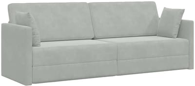 Slaapbank - Uitklapbaar - Slaapstoel - Logeerbed - Zetelbed - Slaapfauteuil - Vouwbed - 2 persoons - Zeer comfortabel - Lichtgrijs
