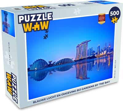 Puzzel Blauwe lucht en omgeving bij Gardens by the Bay - Legpuzzel - Puzzel 500 stukjes