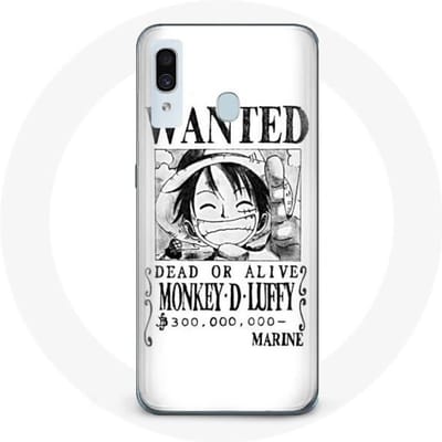 Coque - Samsung - Galaxy A20 - Souple - Luffy One Piece - Blanche blanc