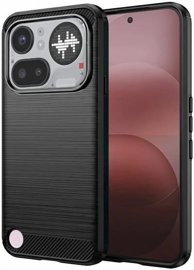Hoesje geschikt voor Nothing Phone (4a) Pro - Techsuit Carbon Silicone Back Cover - Zwart