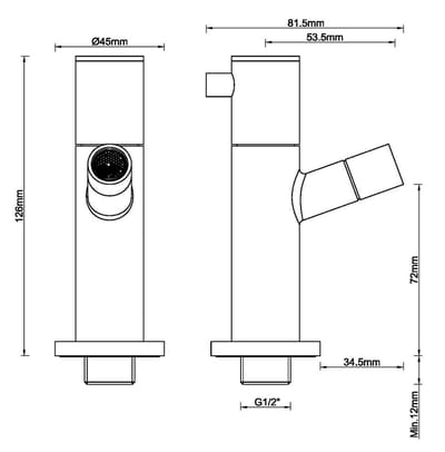 Wiesbaden Amador fonteinkraan met muurbevestiging Kiwa 1/2'' geborsteld koper