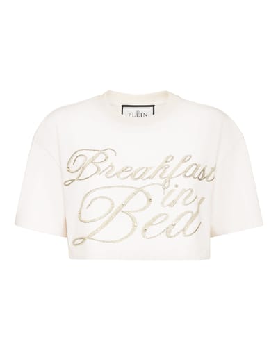 Cropped T-Shirt Breakfast In Bed Crystal