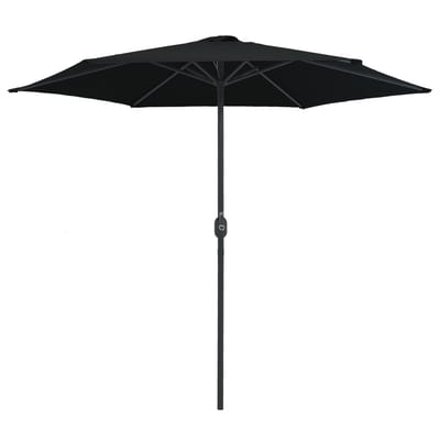 vidaXL - Parasol - met - aluminium - paal - 270x246 - cm - zwart