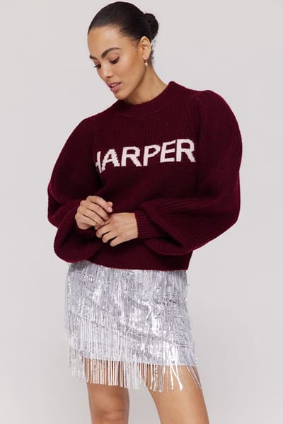 Harper & Yve Lysanne-ju Truien & vesten Dames - Sweater - Hoodie - Vest- Bordeaux - Maat L