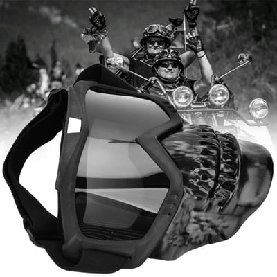 Outdoor Schedel Motorhelm Bril Gezichtsmasker Motorfiets Racebril (Transparant)
