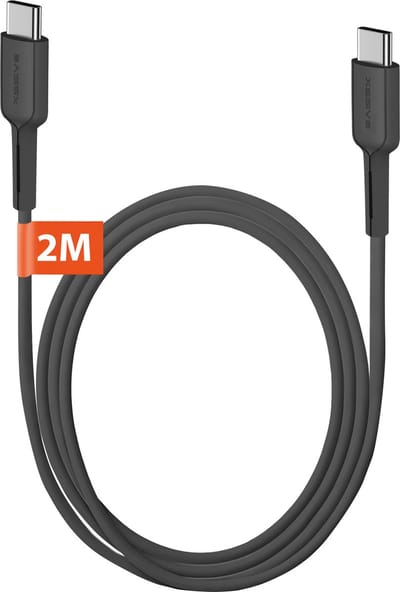 Xssive USB C naar USB C Kabel - Ondersteunt Super Fast en Quick Charge - Geschikt voor Android & Samsung Oplaadkabel - 2 Meter