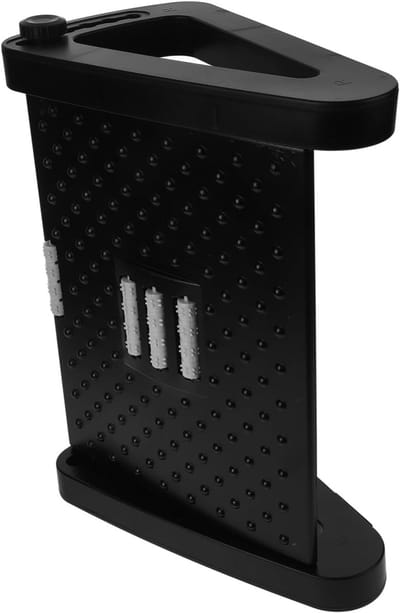 Voetenbankje met opstapje - Hocker voetensteun - Thuiskantoor comfort - Verhoogd zitvlak - 42x31x18 cm - Zwart