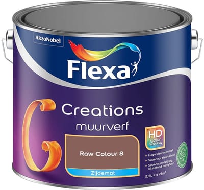 Flexa - Creations Muurverf Zijdemat - Raw Colour 8 - Mengverf - 2,5 L