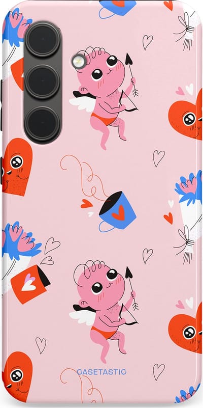 Casetastic Hoesje Geschikt voor Samsung S24 - Stijlvolle Beschermende Duo-layer Case - Cupido's Keuze