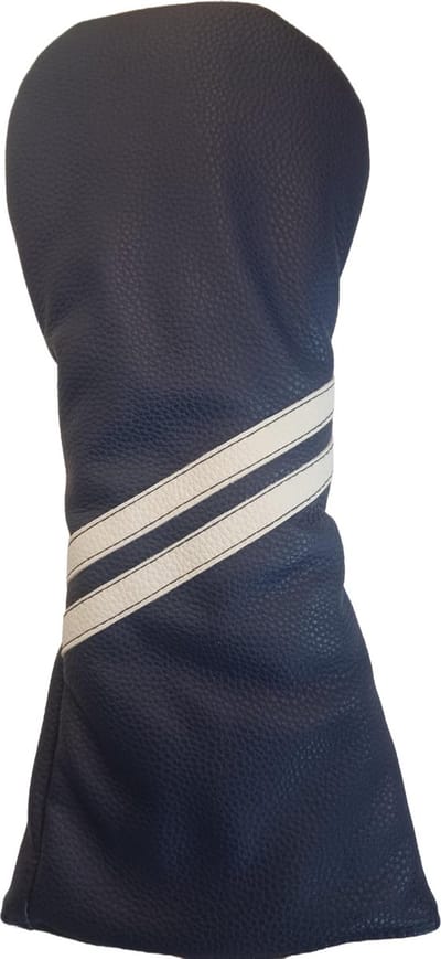 Golf Club Headcover Double-Stripe - Golfclub Covers - Donker Blauw- Headcovers-Golf Spullen- Driver