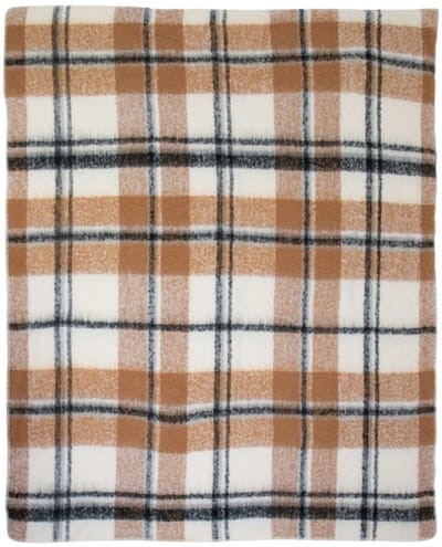 Plaid ruit boucle beige 130x170cm