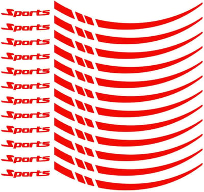 Dailygoods- Velgenstickers Reflecterend - Zelfklevende Velgrandsticker - Decoratieve Accessoires - Universeel voor Auto/Fiets/Motorfiets - Hoogwaardig Vinyl - Afmetingen 30 x 21 cm - Velgenstrip
