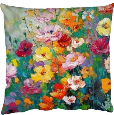Sierkussens - Kussentjes Woonkamer - 50x50 cm - Bloemen explosie - Heldere kleuren - Vrolijk