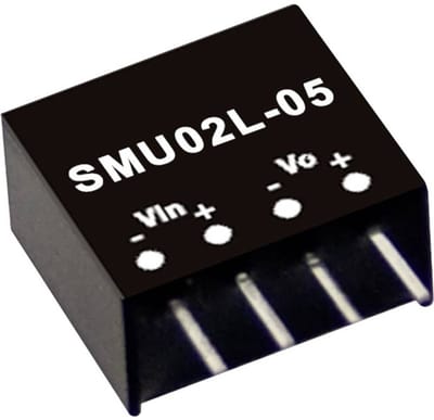 MW Mean Well SMU02L-15 DC/DC-convertermodule 133 mA 2 W Aantal uitgangen: 1 x Inhoud 1 stuk(s)