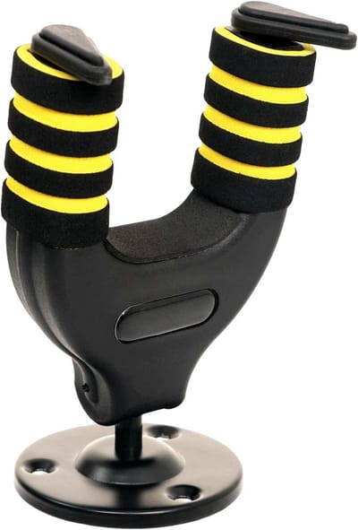 Gitaar Muurbeugel - Instrumentenhouder - Instrumenten Opslag - Zelfsluitende Haak - 17.5 x 10.5 cm - Zwart