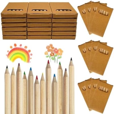 PromoHome 30 Sets Kleurpotloden Mini - 180 Stuks Tekenset met Feestverpakking