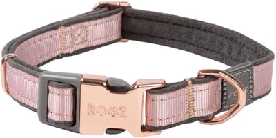 Rogz Urban Halsband Roze&Grijs&Rosé - Hondenhalsband - M