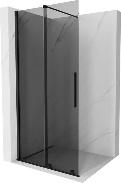 Mexen Velar douchewand verschuifbaar Walk-in 70 x 200 , grafiet 8 mm, zwart - 871-070-000-43-70