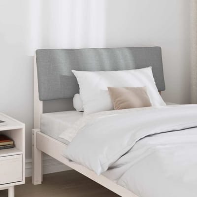 vidaXL - Gestoffeerd - hoofdbord - Lichtgrijs - 100 - cm - Massief - grenenhout