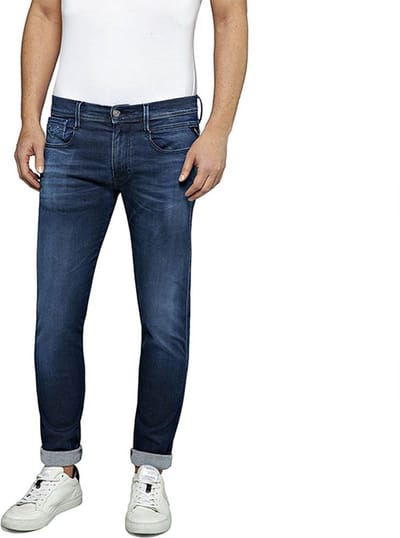 Replay Heren Jeans Broeken ANBASS slim Fit Blauw 30W / 30L Volwassenen