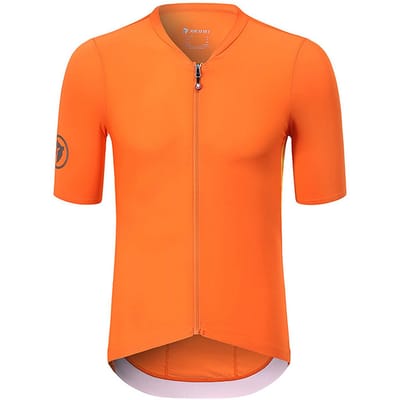 Maillot de cyclisme pour homme Maillot de vélo de route Vêtements de vélo respirants à séchage rapide Tissu élastique réfléchissant XL orange