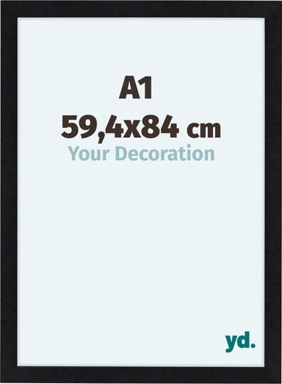 Your Decoration - Fotolijst A1 59,4x84 cm - MDF - Zwart Mat - Como