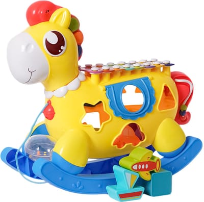 Speelgoedtopdeals – Vormenstoof Paard met Xylofoon en Muziek