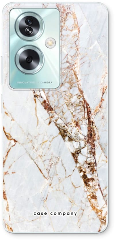 Case Company® - Hoesje geschikt voor Oppo A79 hoesje - Goud marmer - Soft Cover Telefoonhoesje - Bescherming aan alle Kanten en Schermrand