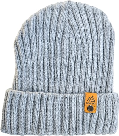 DESCENT muts | Rib stof [grijs/geel] - Beanie - Wintersport - Ski - Snowboard - Mutsen - Headwear