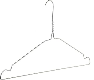 De Kledinghanger Gigant - Draadhanger - Stomerijhanger - Volwassenen - 402-27 - 50 Stuks - metaal - Verzinkt - Rokinkepingen - 40 cm - Ø 2,7 mm - Kledinghanger - Kleerhanger (402_27/50)