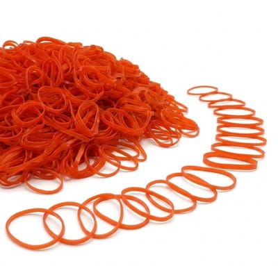 Set van 1000 rode mini haar elastiekjes – kleine elastiekjes voor vlechten & kinderhaar – sterk, flexibel & rekbaar – 1000 stuks