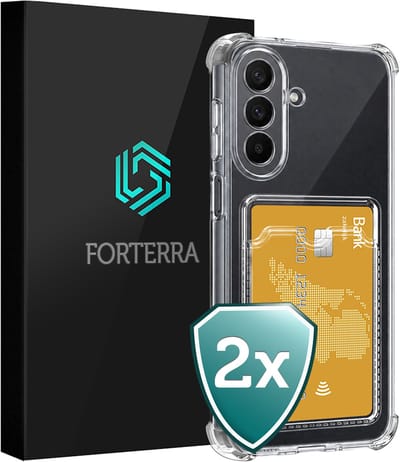 Hoesje 2 Stuks - Geschikt voor Samsung Galaxy A27 - Met Pashouder en Kaarthouder - Telefoon Hoes Shockproof - Back Cover - Siliconen Case - Shock Proof - Pasjes Houder - Transparant