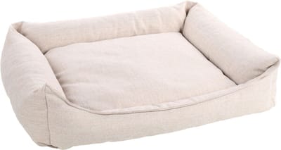 Orthopedische hondenmand – orthopedisch hondenbed – Premium Line – Pure luxe hondenbed 100 x 80 x 25 cm – Extra memory foam voor maximaal comfort – Flamingo Baldar Mand Beige