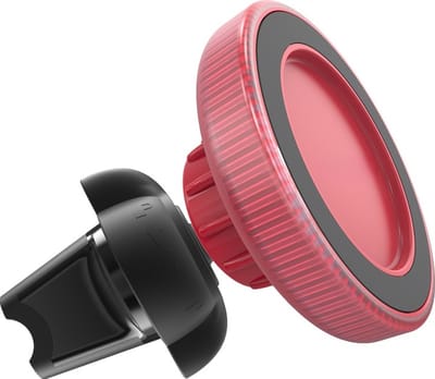 FTQ-CHMS5 Ventilatiehouder Auto - 360° Verstelbaar - Compact en Stijlvol Design - Handsfree Telefoonhouder voor Ventilatierooster - Inclusief FuturiQ Type-C Oplaadkabel - Rood
