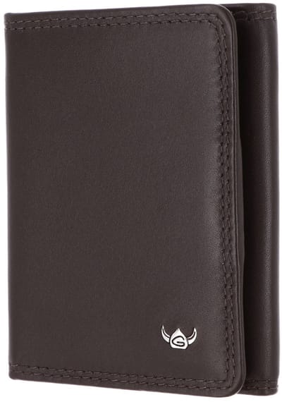 Golden Head Leren kaarthoes Polo RFID Protect Minischeintasche 1012 Dunkelbraun donkerbruin