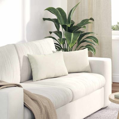 vidaXL - Zitkussens - 2 - pcs - Crème - 50 - x - 30 - cm - Corduroy - stof