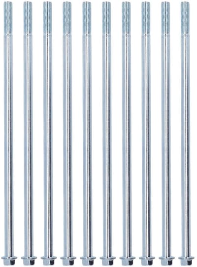 Schroefbouten Halve Draad - Machineschroeven Half Tand - Apparatuur Repareren - Koolstofstaal Materiaal - 10 Stuks - Blauw Wit Zink