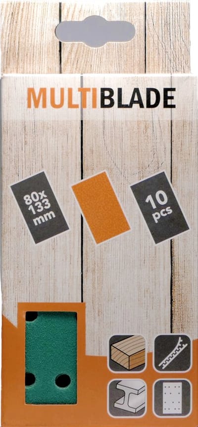 Multiblade MB80 schuurpapier 80x133mm korrel 40 (10 vellen)