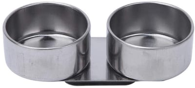 Dailygoods- Paletbeker Dubbele Dipper - Olieverf Pot - Roestvrij Staal - Afsluitbaar Deksel - Meng- en Bewaarfunctie - Compacte Afmetingen - Olieverfpot