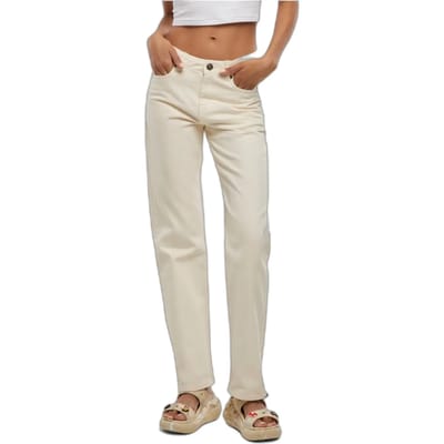 Urban Classics - Straight Fit Denim Broek rechte pijpen - Taille, 32 inch - Creme